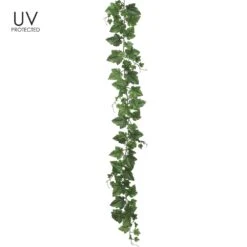 5′ UV Protected Grape Leaf Garland Green