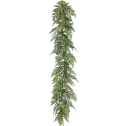 5′ Mixed Fern Garland Green