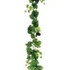6′ All Season Grape Leaf Garland With Grape Two Tone Green