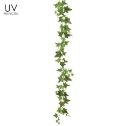 5′ UV Protected PVC Ivy Leaf Garland Green