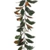 6′ Real Touch Magnolia Leaf Garland With 109 Leaves Green