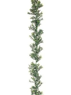 6′ Plastic Boxwood Garland x300 Two Tone Green