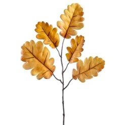 16″ Oak Leaf Pick Apricot Green