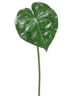 26.5″ Exotic Anthurium Leaf Spray Green Variegated