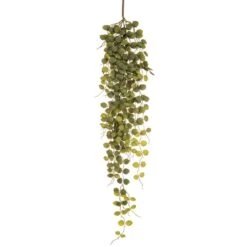 38″ Button Leaf Hanging Spray Green