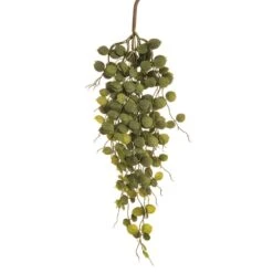 24″ Button Leaf Hanging Spray Green