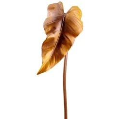 28″ Calla Lily Leaf Spray Mustard