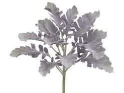 12″ Dusty Miller Spray  Green Purple