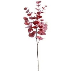 34″ Eucalyptus Leaf Spray Burgundy