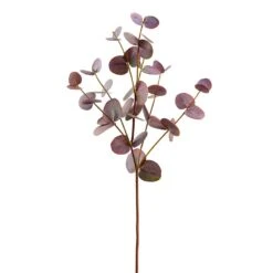 29″ Eucalyptus Spray With 43 Leaves Burgundy