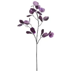 33″ Metallic Eucalyptus Leaf Spray Purple