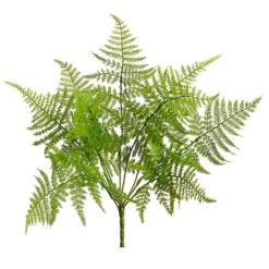 10″ Leather Fern Bush Two Tone Green