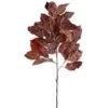 44″ Dried-Look Hydrangea Leaf Spray Brown