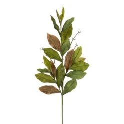 42″ Magnolia Leaf Spray Green Brown