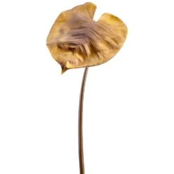 25″ Monstera Leaf Spray Mustard