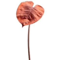 25″ Monstera Leaf Spray Rust