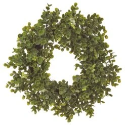 16″ Boxwood Wreath Green