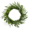 24″ Plastic Eucalyptus Leaf Wreath Green Gray