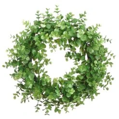 16″ Eucalyptus Wreath Green