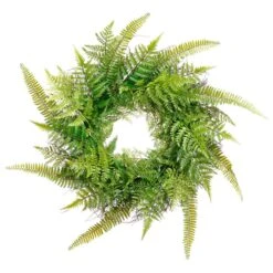 27″ Fern Wreath Green