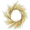 26″ Rattail Grass Wreath Beige Cream