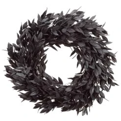 14″ Nageia Nagi Wreath Black