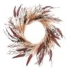 24″ Eucalyptus/Rattail Grass/ Twig Wreath Beige Brown