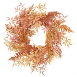 28″ Ruscus/Fern/Willow Wreath Fall