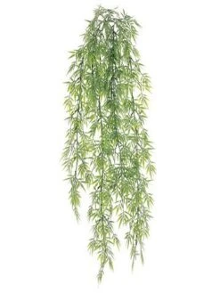 32″ Plastic Mini Bamboo Hanging Bush Frosted Green
