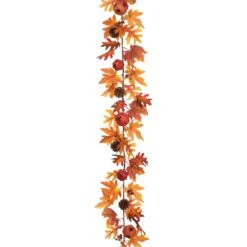 6′ Pomegranate/Pine Cone /Maple Garland Fall