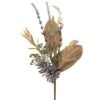 18″ Pine Cone/Magnolia Leaf Spray Two Tone Brown