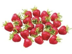 1.5″x1.5″ Medium PVC Strawberry (24 Ea/bag) 