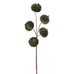 24″ Velvet Pumpkin Spray Green