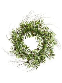 24″ Olive Wreath Purple Green