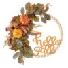 22″ Pumpkin Hello Fall Wreath Orange Green
