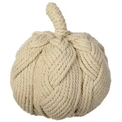 7.4″H X 7″D Rope Pumpkin Beige