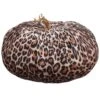 6″H X 8.66″D Leopard Pattern Velvet Pumpkin Brown Beige