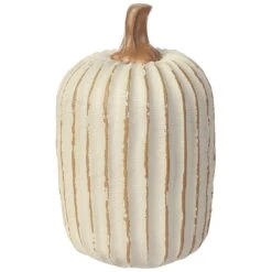 4.5″H X 3″D Pumpkin Whitewashed