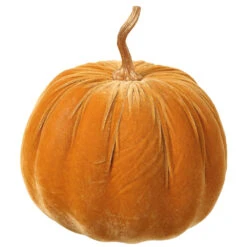 10.5″H X 9″D Velvet Pumpkin Amber