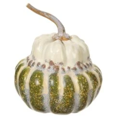8.5″H X 6.5″D Acorn Squash Green Cream