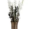 62″H X 20″W X 20″L Dendrobium Orchid In Metal Vase Cream