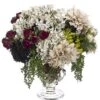 15″H X 18″W X 16″L Hydrangea/Rose In Glass Vase Beige