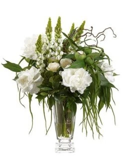 30″H X 20″W X 24″L Peony In Vase Cream