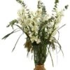 53″H X 36″W X 42″L Cymbidium/Sedum In Vase With Gold Base White
