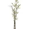 52″H X 18″W X 20″L Cherry Blossoms In Glass Vase White