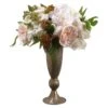 16″H X 12″W X 12″L Peony/Ranunculus In Vase White Pink