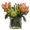 20″H X 14″W X 19″L Protea/Leucospermum/Berry In Vase Orange