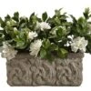 17.5″ Gardenia In Stone Planter Cream