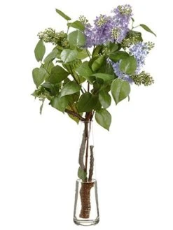 29″H X 18″W X 20″L Lilac In Glass Vase Lavender