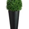44″H X 16″W X 16″L Boxwood Ball in Bamboo Container Green